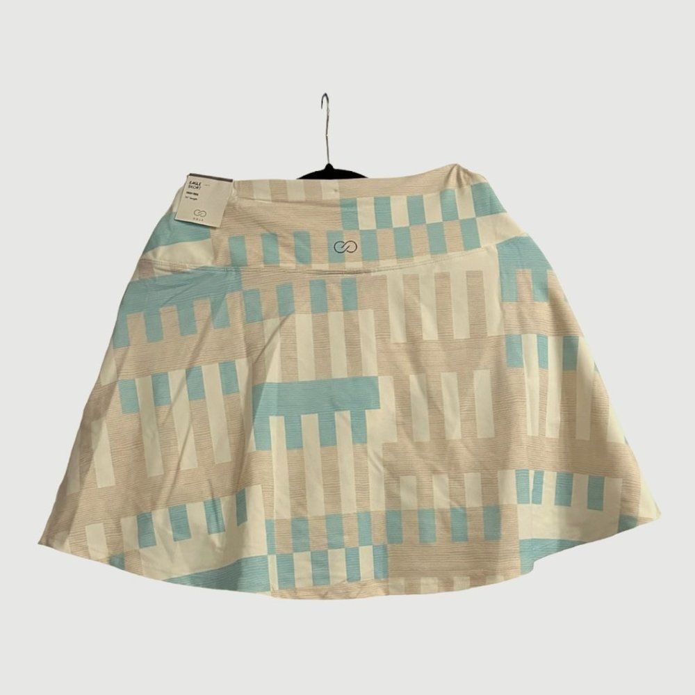 CALIA 16" Eagle Golf Skort (Bamboo Blocks/ Taffy Blue)